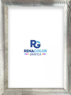 Porta Retrato de madeira - Prateado      