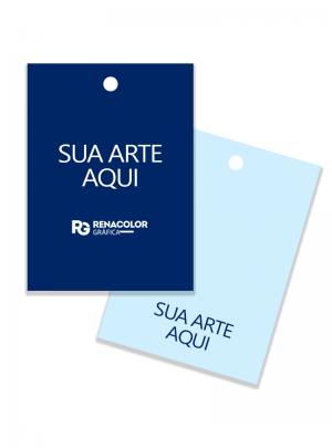 Tag Personalizada - Frente e verso retangular Papel couchê 250g     Imagem Ilustrativa